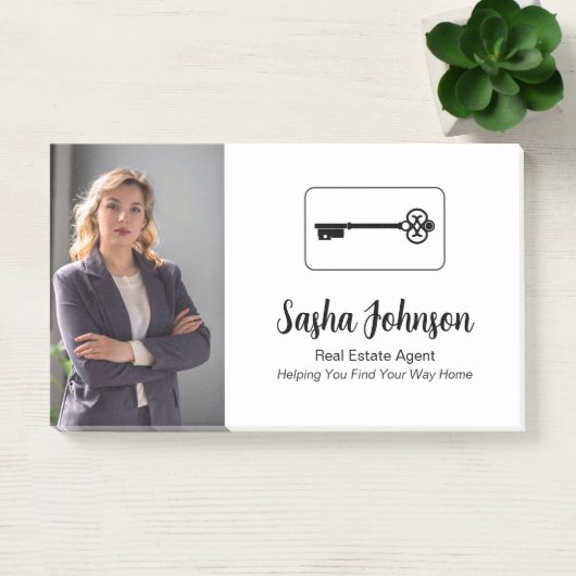 Elegante Neutrale Foto QR Code Vastgoed Post-it® Notes (Kantoor)