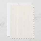 Elegante neutrale gestreepte boog doop kaart (Achterkant)