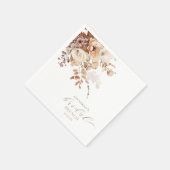 Elegante neutrale herfst bloem bruidsborrel servet (Hoek)