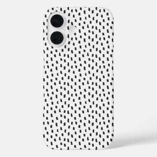Elegante Neutrale Kwaststreken Modern Zwart & Wit Case-Mate iPhone Case (Achterkant)