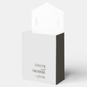 Elegante Neutrale Lijn Kunst Bloem Bruiloft Bedankdoosjes (Geopend)