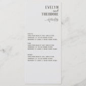 Elegante Neutrale Lijn Kunst Bloem Bruiloft Menu (Voorkant)