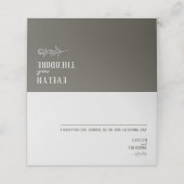 Elegante Neutrale Lijn Kunst Bloem Bruiloft Plaatskaartje (Buitenkant ongevouwen)