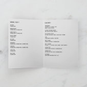 Elegante Neutrale Lijn Kunst Bloem Bruiloft Programma (Binnen)