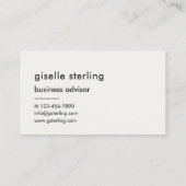 Elegante Neutrale Luxe Moderne Minimalistische Mon Visitekaartje (Achterkant)