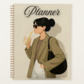 Elegante Neutrale Meisjes Planner (Voorkant)