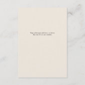 Elegante Neutrale Moderne Huwelijksdetails QR Code Informatiekaartje (Achterkant)