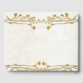 Elegante Neutrale oker Cream Groene Rustieke Bruil Gastenboek (Achterkant)