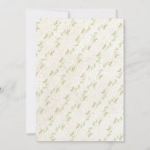 Elegante Neutrale oker Crème Groen Rustiek Kaart (Achterkant)