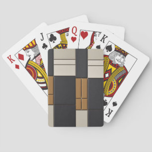 Elegante neutrale opgevulde kleurblok klassieke sp pokerkaarten