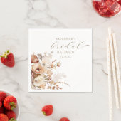 Elegante neutrale roze bloemige bruidsdouche servet (Insitu)