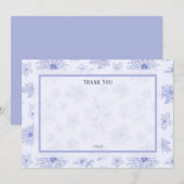 Elegante Neutrale Schaduw Bloemen Blank Dank u Bedankkaart (Voorkant / Achterkant)