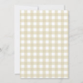 Elegante neutrale teddybeer babyshower kaart (Achterkant)