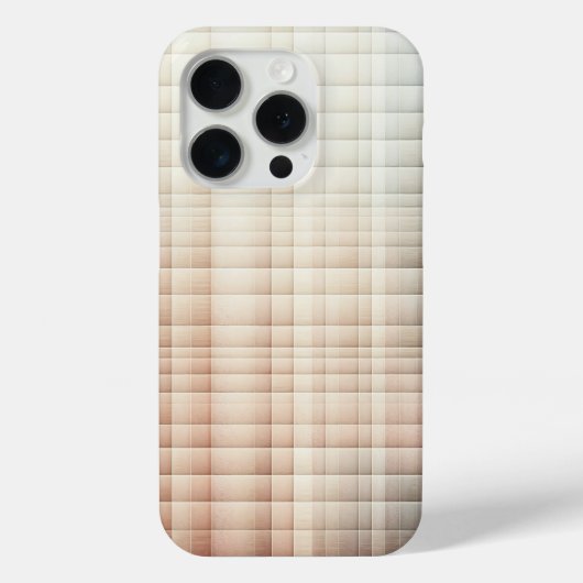 Elegante neutrale verloop Micro-Grid telefoonhoes  Case-Mate iPhone Case (Achterkant)