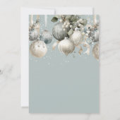 Elegante Neutrale Waterverf Baubles Kerstfeest Kaart (Achterkant)