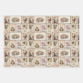 Elegante Neutrale Waterverf Kerstvakantie Print Inpakpapier Vel (Voorkant 2)