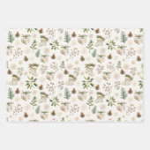 Elegante Neutrale Waterverf Kerstvakantie Print Inpakpapier Vel (Voorkant)