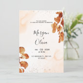 Elegante neutrale waterverf uitnodiging (Staand voorkant)