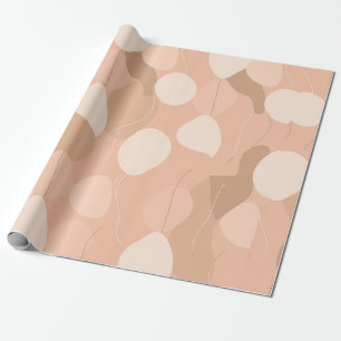 Elegante neutralen: Abstract ballonpatroon Cadeaupapier