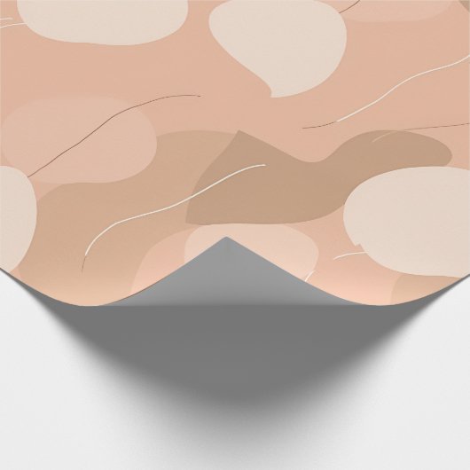 Elegante neutralen: Abstract ballonpatroon Cadeaupapier (Hoek)