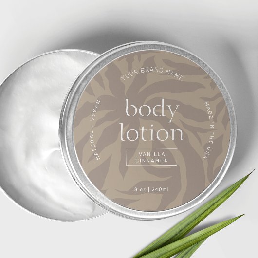 Elegante Neutrals Lotion Jar Ronde Product Label