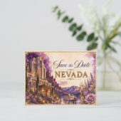 Elegante Nevada Save the Date Trouw Uitnodiging (Staand voorkant)