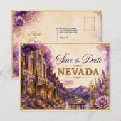 Elegante Nevada Save the Date Trouw Uitnodiging (Voorkant / Achterkant)