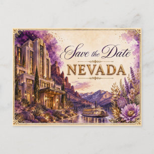 Elegante Nevada Save the Date Trouw Uitnodiging