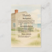 Elegante New England Coastal Soft Blue Wedding Informatiekaartje (Voorkant)