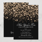 Elegante New Years Eve Gold Midnight Glam Kaart (Voorkant / Achterkant)