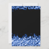 Elegante New Years Eve Navy glinsterende lichten Kaart (Achterkant)