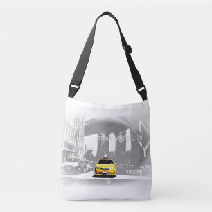 Elegante New York City NYC Brooklyn Gele Taxi Crossbody Tas