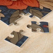 Elegante Nguni-Koe William Morris Geïnspireerd Legpuzzel (Zijkant)