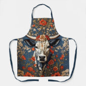 Elegante Nguni-Koe William Morris Geïnspireerd Schort (Voorkant)