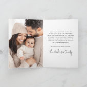 Elegante nieuwe baby aankondiging foto dank u (Binnen)