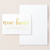 Elegante nieuwe Home Housewarming Gold Foil Kaart (Display)