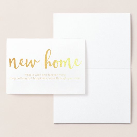 Elegante nieuwe Home Housewarming Gold Foil Kaart (Display)