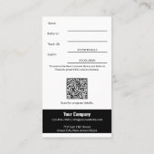 Elegante nieuwe klant korting werknemer beloning aanbevelingskaartje (Achterkant)