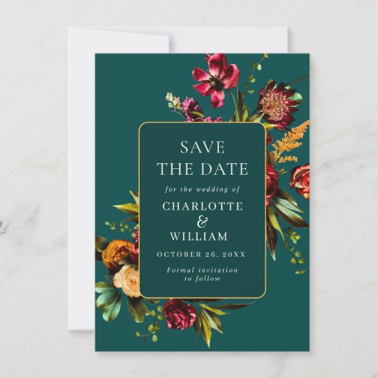 Elegante nieuwe tuingehouden bruiloft save the date (Voorkant)