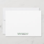 Elegante Nieuwjaar blanco kaart in pauw blauw, gro (Achterkant)