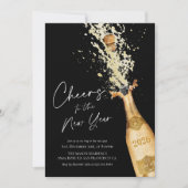 Elegante Nieuwjaarsfeest Uitnodiging (Voorkant)