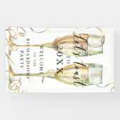 Elegante nieuwjaarsfeest welkomstbanner spandoek (Horizontaal)