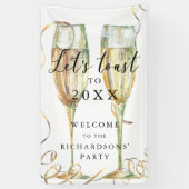 Elegante nieuwjaarsfeest welkomstbanner spandoek (Verticaal)