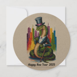 Elegante Nieuwjaarskaart 2025 voor Zakelijke Beroe Feestdagenkaart