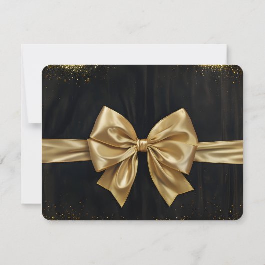 Elegante nieuwjaarskristal en gouden lantaarns kaart (Achterkant)