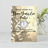 Elegante Nieuwjaarsmiddag Feest Uitnodiging (Staand voorkant)