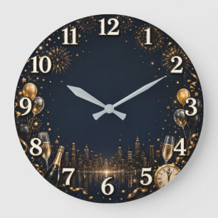 Elegante Nieuwjaarsviering Wandklok