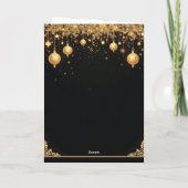 Elegante Nieuwjaarswensen in Zwart & Goud Kaart (Achterkant)