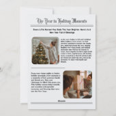 Elegante nieuwsbrief Moderne foto collage Kerstmis Feestdagenkaart (Achterkant)