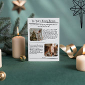 Elegante nieuwsbrief Moderne foto collage Kerstmis Feestdagenkaart